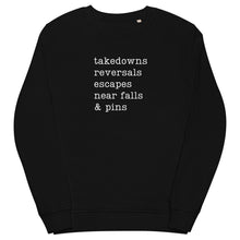 Load image into Gallery viewer, Wrestling Takedowns, Reversals, Escapes, Near Falls & Pins Sweatshirt