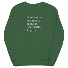 Load image into Gallery viewer, Wrestling Takedowns, Reversals, Escapes, Near Falls & Pins Sweatshirt