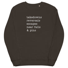 Load image into Gallery viewer, Wrestling Takedowns, Reversals, Escapes, Near Falls & Pins Sweatshirt