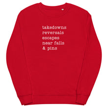 Load image into Gallery viewer, Wrestling Takedowns, Reversals, Escapes, Near Falls & Pins Sweatshirt