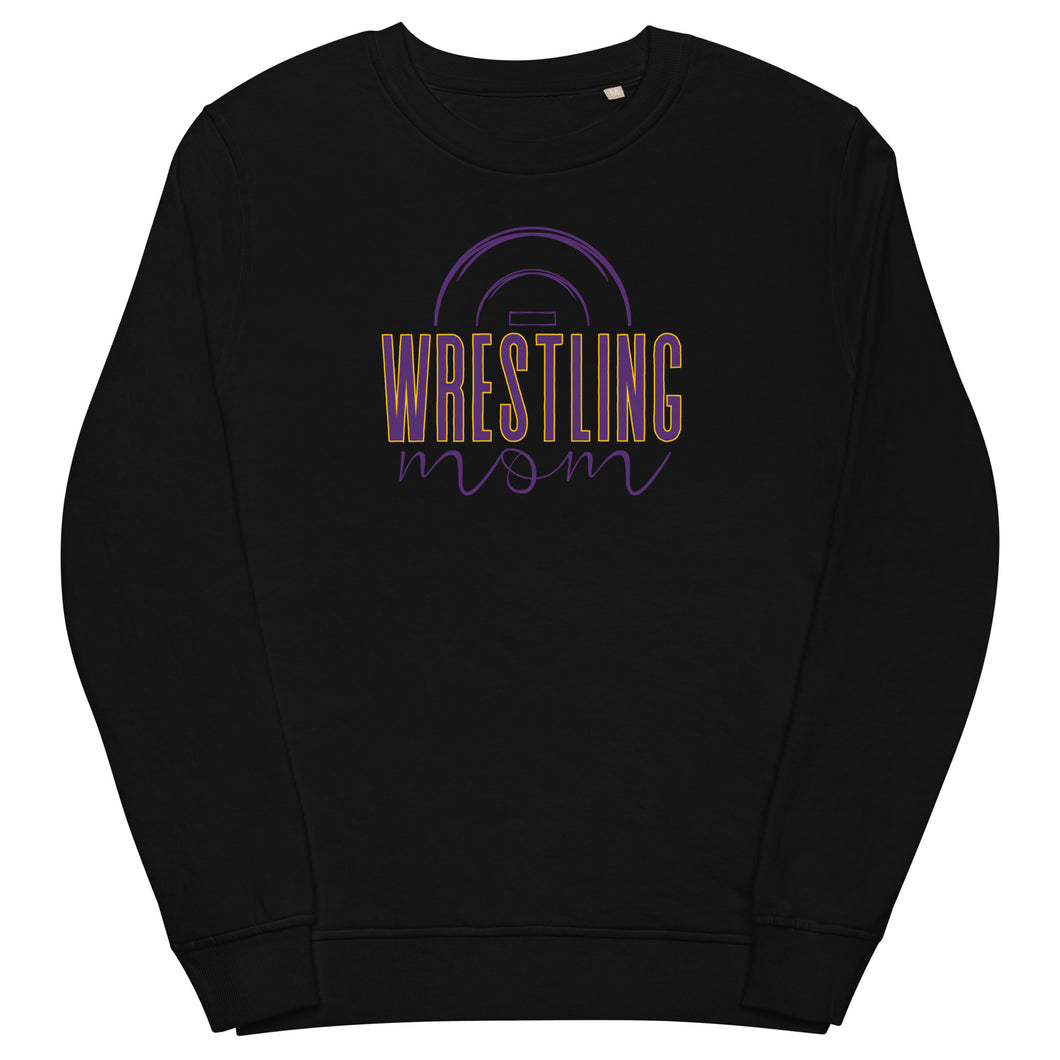 Wrestling Mom Sweatshirt (Purple & Gold Font)