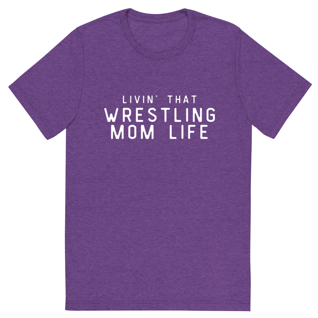 Purple Livin' That Wrestling Mom Life T-Shirt